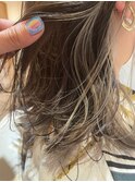 大人かわいいくびれミディラベンダーインナーカラー