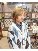笑顔溢れる狐カラー/デザインカラー/ハイトーン/マッシュウルフ