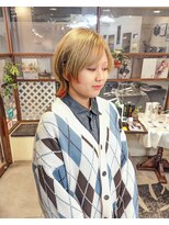 ヒカリス 東三国(HIKARIS) 笑顔溢れる狐カラー/デザインカラー/ハイトーン/マッシュウルフ