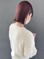 イロ プラス 南田宮店(iro+)&nbsp;【nobuyo】coral red × ぷつっとbob