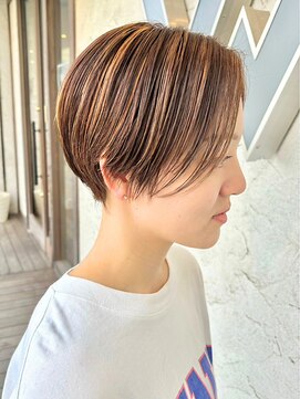 サンタフェ 岐阜島店(Santa'Fe) Santa'Fe式脱白髪染め白髪ぼかし/ハイライト/ショート