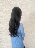 ロングヘア×ダークアッシュ