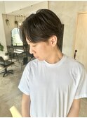 ニュアンスパーマ×センターパート