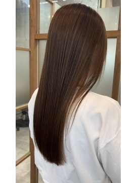 日々 大阪梅田(Hibi) マロンベージュ艶ロング 【大阪/梅田/髪質改善/酸性ストレート】