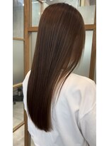 日々 大阪梅田(Hibi) マロンベージュ艶ロング 【大阪/梅田/髪質改善/酸性ストレート】
