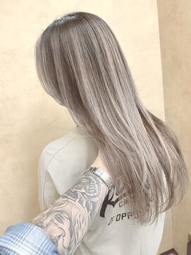 サニー 渋谷(SUNNY) バレイヤージュ、ハイライト、レイヤーカット、ミルクティー