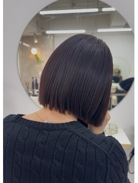 ワンズ リー 上大岡店(One's ly) パツボブ_暗めカラーデザインカラーフェイスフレーミング