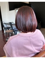 ローレン(LOREM)&nbsp;ミディアムレイヤーカットレッド×内巻きレイヤー1.17