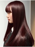 艶カラー美髪ストレート矯正韓国風ストレート