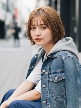 ワゴンバイアフロート(Wagon by afloat) ショートボブ髪型20代30代40代50代前髪あり前髪なし面長丸顔池袋