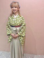 ルーム シンサイバシ(room shinsaibashi)&nbsp;【room shinsaibashi/植松さくら】袴着付け　ヘアセット