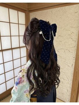華かざり 京都 祇園四条 袴着付＋ヘアセット【卒業式】