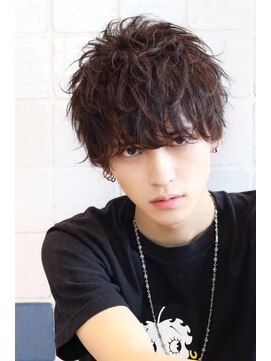 ネイビー(NAVY) マット クラウドマッシュ エアリーショート ひし形シルエット