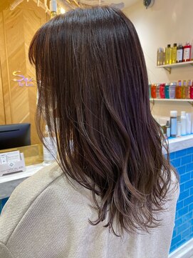 シー バイ ロンド 新宿(Sea by Lond) 【藤原三知代】ハイライトカラーのココアブラウン