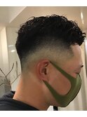 フェード×コールドパーマ　［錦糸町］<理容室>［Men's］