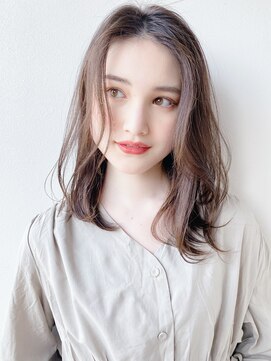 シェア 梅田 バイ ケーツー(SHARE 梅田 by k-two) 髪質改善ミディアム/前髪なし/酸性矯正/30代/40代/50代/グレイ