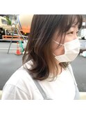 小顔外国人風カラー20代30代40代インナーカラーシアーグレージュ