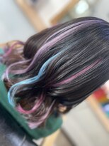 ラビス クローバー(Lovis clover)&nbsp;ユニコーンハイライト　ベビーバング　くびれヘア