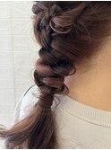 チラ見せインナーカラー/ダウンアレンジ/ヘアアレンジ/ピンク