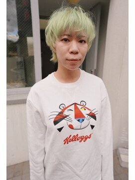 ザメゾン(THEMAISON) 【GUEST】ペールグリーンにショートウルフ