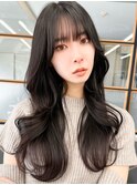 韓国ヘアロングくびレイヤーイメチェン似合わせカット