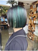[ kisai ＊ 西川史浩 ]インナーカラー×エメラルドグリーン