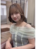 顔周り レイヤー 韓国ボブタッセルボブ タンバルモリ