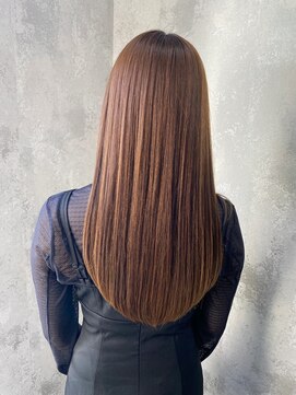 アトリエナガノ(atelier nagano) ニュアンスカラー/センターパート/ツヤ髪スタイル/ブルージュ