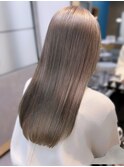 20代30代艶感ストレートアッシュグレージュ透明感ロング