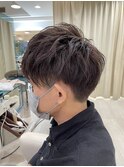 秋冬メンズツーブロックショートクール