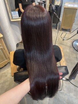 スイート ヘアデザイン(Suite HAIR DESIGN) どこから見てもツヤサラ赤カラー