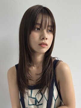 トリッカ 銀座(tricca) 顔周りレイヤー/ベージュブラウン/髪質改善