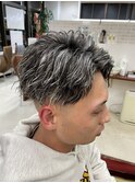 ホワイトメッシュ×スキンフェード