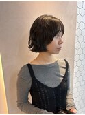*小顔シースルーバング顔周りカットワンカールレイヤー20代30代