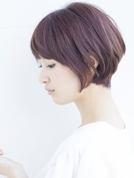 [酸性髪質改善カラー+贅沢TR　￥8300]オーガニック系カラーも毎月通える価格♪