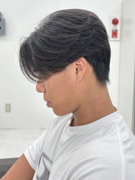 カット　フェザーパーマ　ニュアンスパーマ　センターパート