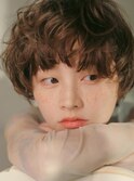 柔らか質感のショートパーマ/透けカラー/20代30代40代/キュート