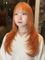 グラスヘア 石垣店(Grass Hair)&nbsp;オレンジ×レイヤーカット
