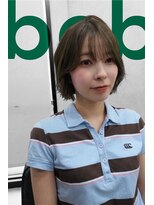 フランチェスカドットボブ(francesca.bob)&nbsp;オリーブグレージュ×切りっぱなしボブ【田野剛大】梅田