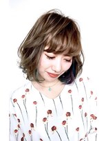 フォーリア(foglia) インナーカラー×グレイッシュブルー&グリーン