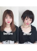 劇的ビフォアーアフター☆ショートで可愛く！