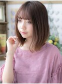 シースルーバング大人ハイライト外ハネミディa大宮20代30代40代!