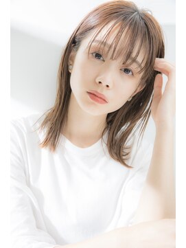 リュンヌ 門前仲町(lune) シースルーバンク 束感ミディ ヴェールカラー【LINONA】