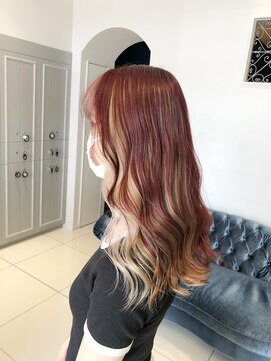 ルクール ヘアー プレジー(Le Coeur HAIR Plaisir) アンブレラカラー★レッド＆ブロンド★