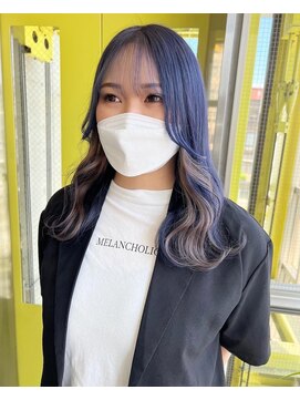 ガルボヘアー 名古屋栄店(garbo hair) #ガルボ#プルエクステ#ブルー#韓国#10代#名古屋#インナーカラー