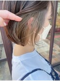 ミルクティーベージュインナーカラーミニボブ