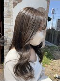 ブリーチなしオリーブカラー