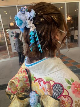エイム ヘアメイク 横川店(eim HAIR MAKE) 成人式セットゆるふわハーフアップ