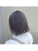 ホワイトラベンダー/レイヤーロング/20代30代40代