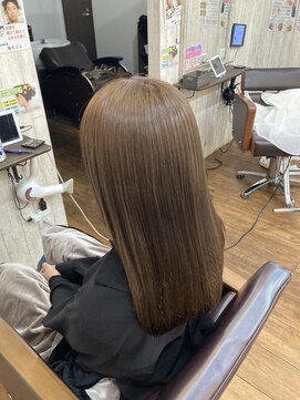 リスタ(Resta) 【Resta】くびレイヤーショートミディアム前髪ミルクティーボブ